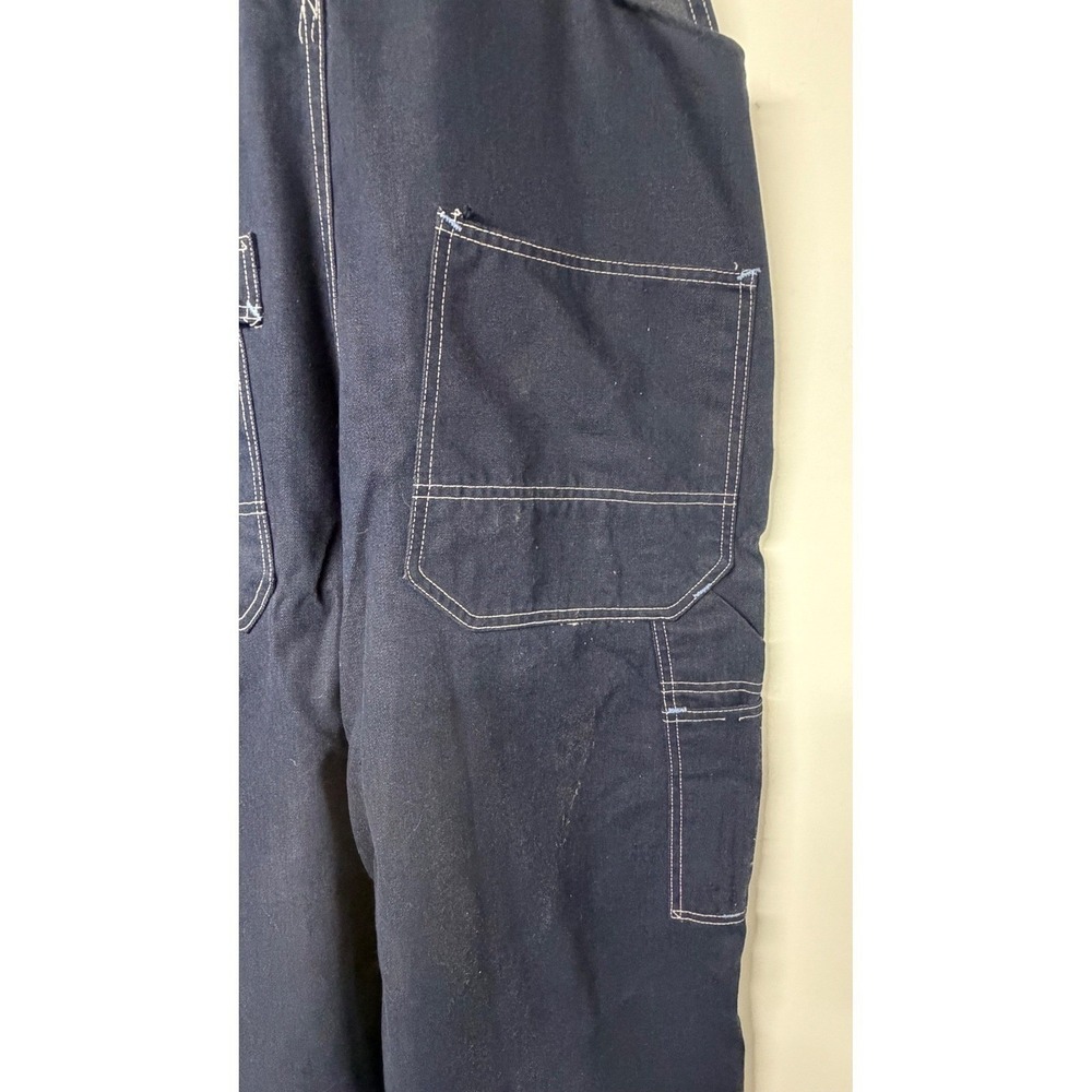 Vintage Sears Mens Overalls Union Made Perma-Prest Tradewear 40x32 Denim 70s - Picture 14 of 14